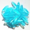 50 5x16mm Matte Transparent Aqua AB Dagger Beads